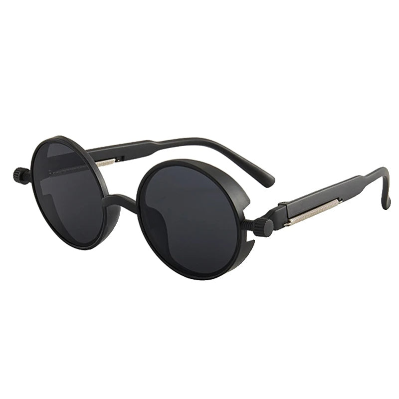 Variant image for Lunettes de Soleil Steampunk Rondes Unisexe en Métal avec Verres Polarisés – Style Vintage pour Homme et Femme-9