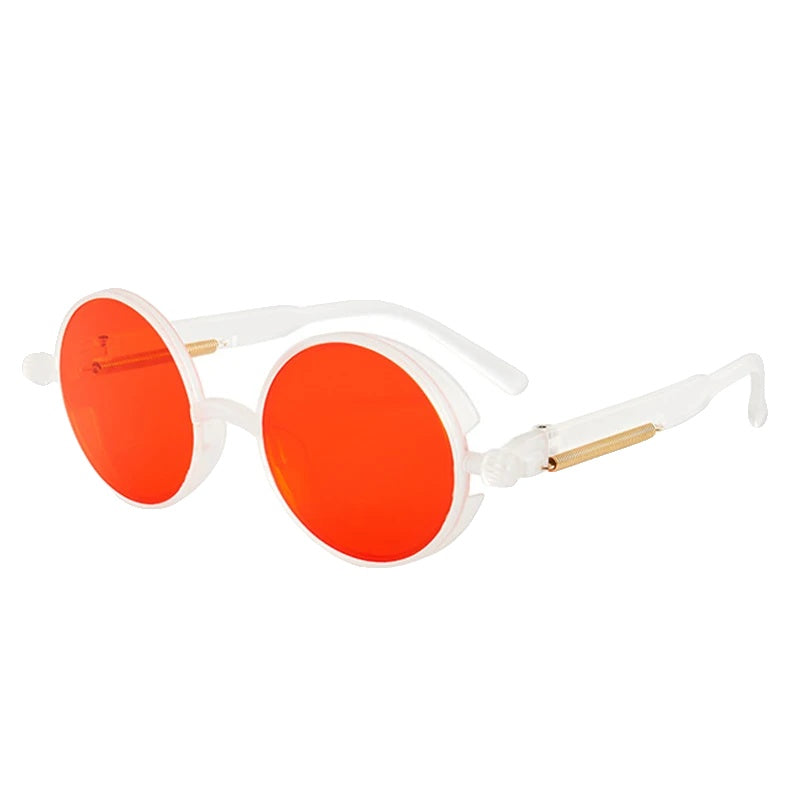 Variant image for Lunettes de Soleil Steampunk Rondes Unisexe en Métal avec Verres Polarisés – Style Vintage pour Homme et Femme-1