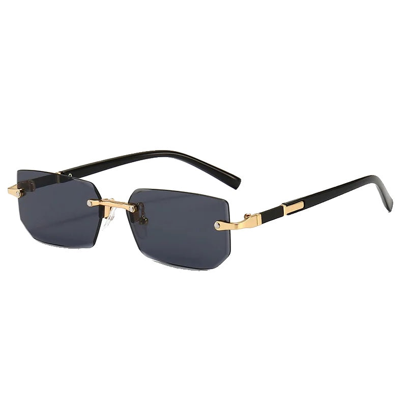 Lunettes de Soleil Rectangulaires Sans Bordure, Protection UV400, Design Léger et Moderne – Idéal pour Homme et Femme