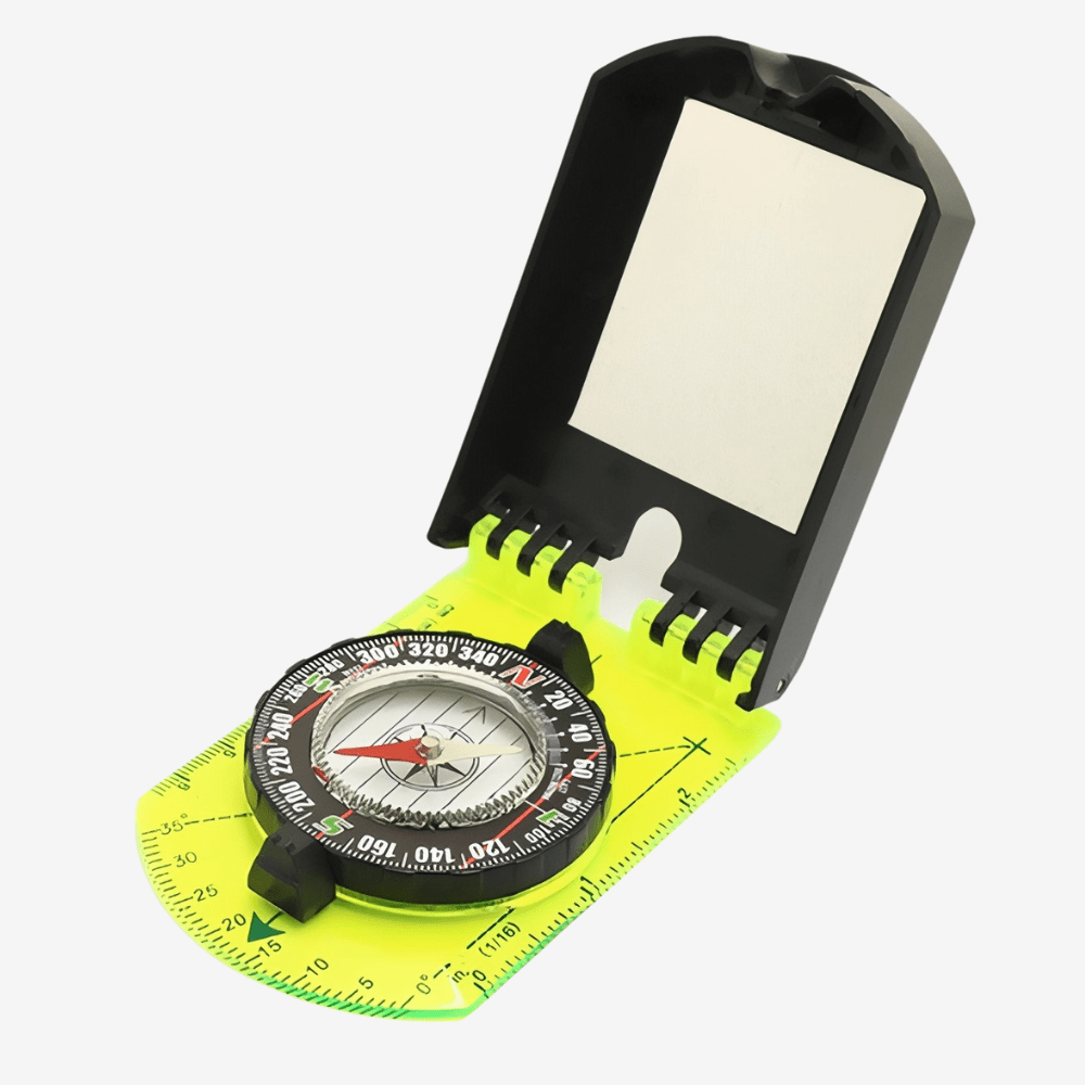 Boussole à Miroir Compacte et Précise, Légère, Résistante à l'Eau, Idéale pour Randonnée et Alpinisme