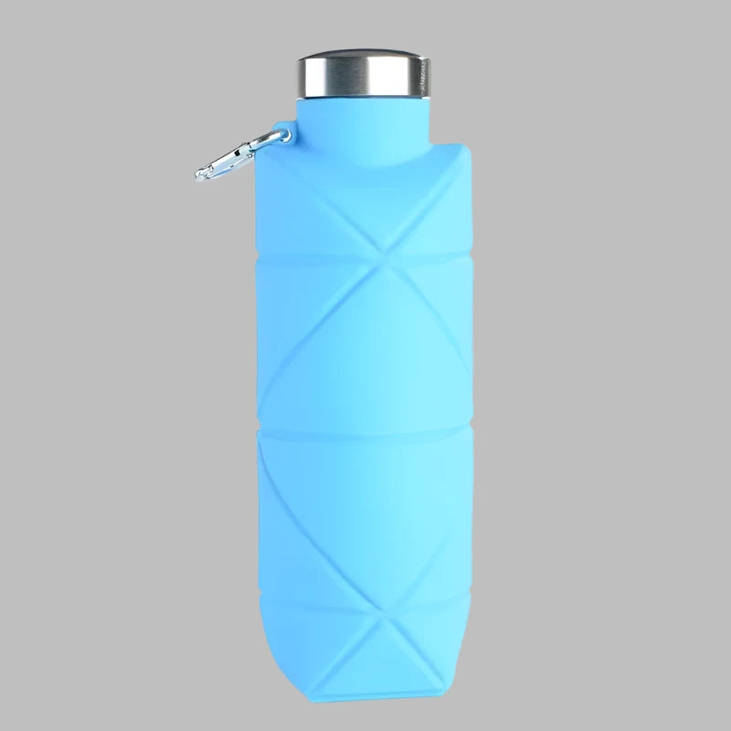 Bouteille d'Eau Pliable en Silicone 23 oz pour Activités de Plein Air - Bouteille Sport Portable et Durable