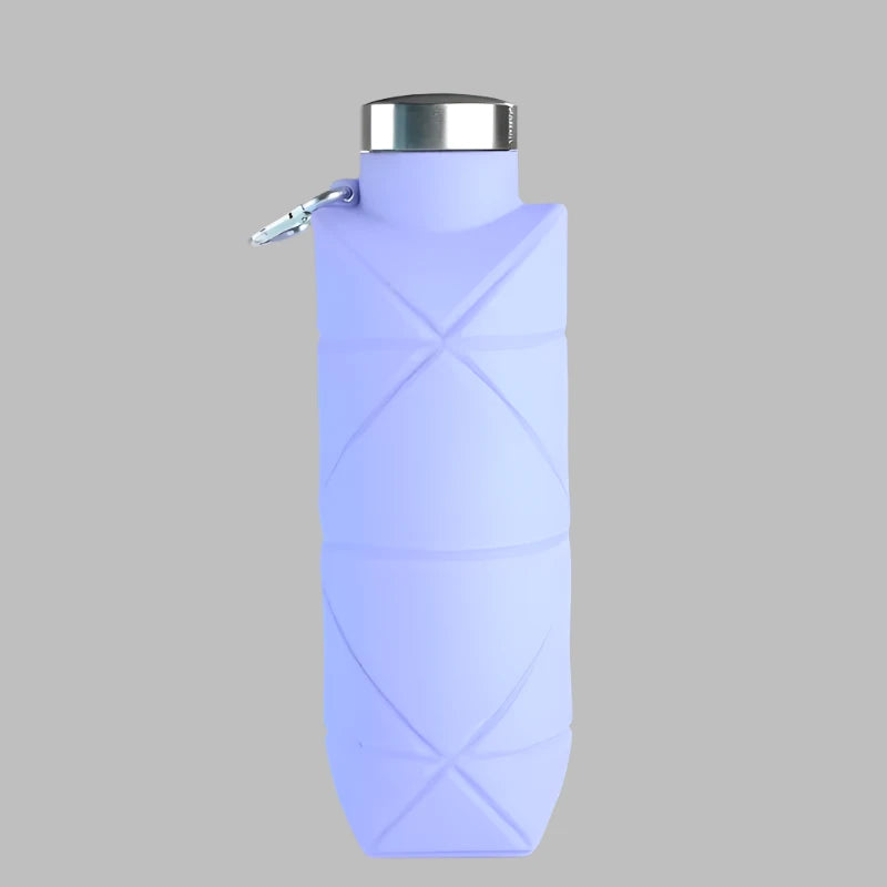Bouteille d'Eau Pliable en Silicone 23 oz pour Activités de Plein Air - Bouteille Sport Portable et Durable