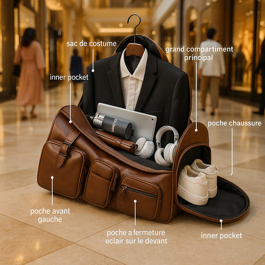 Sac 007 Business Homme en Cuir PU 42 L – Alliez Style & Efficacité