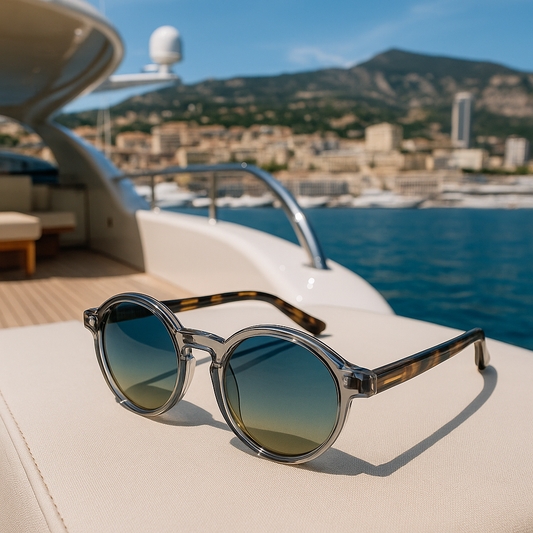 Acétate petites lunettes de soleil rondes polarisées
