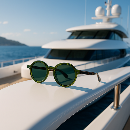 Acétate petites lunettes de soleil rondes polarisées