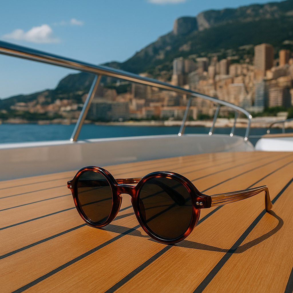 Acétate petites lunettes de soleil rondes polarisées