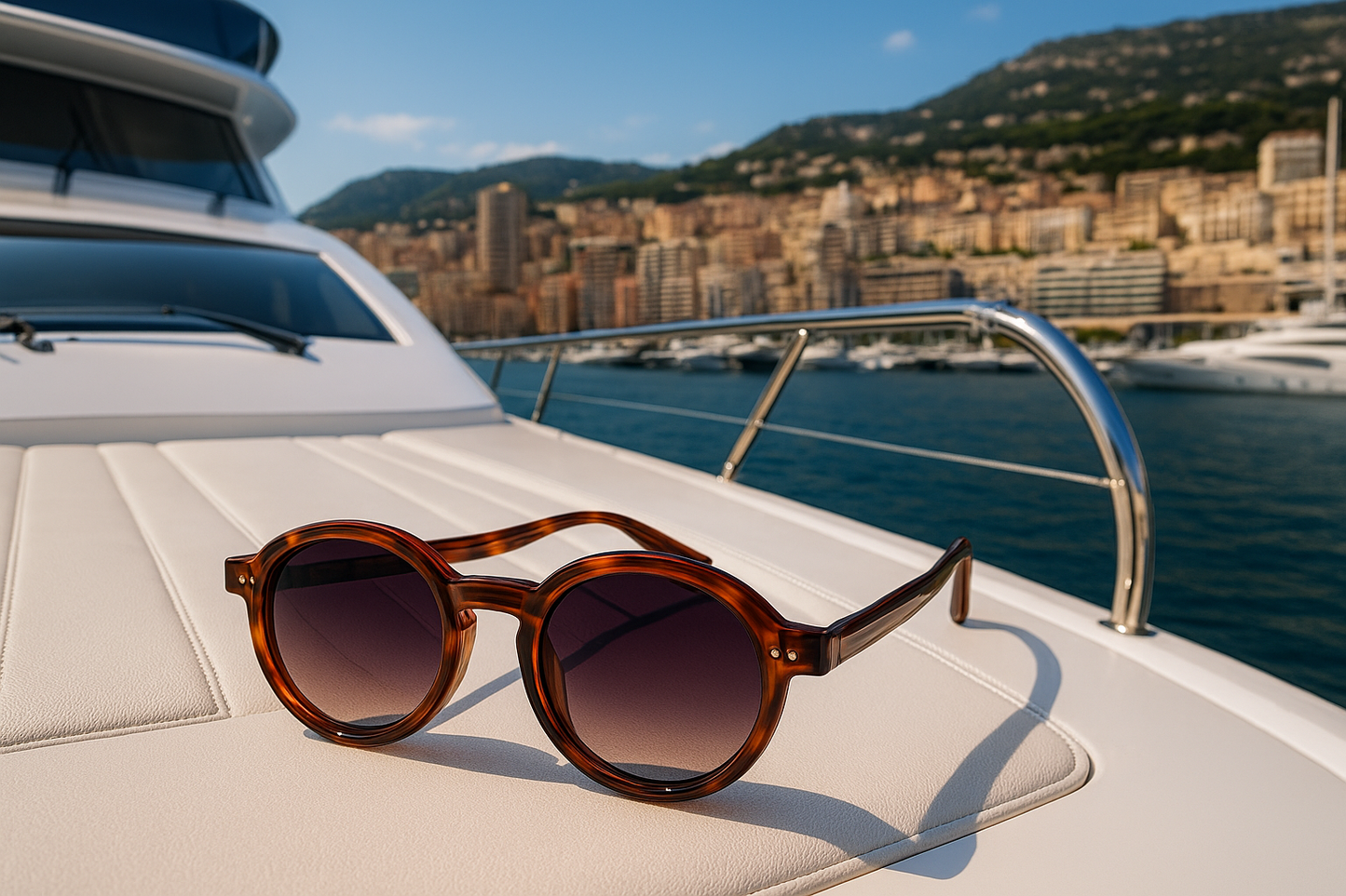 Acétate petites lunettes de soleil rondes polarisées