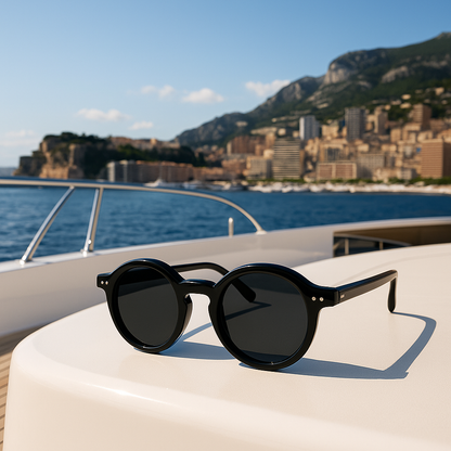 Acétate petites lunettes de soleil rondes polarisées