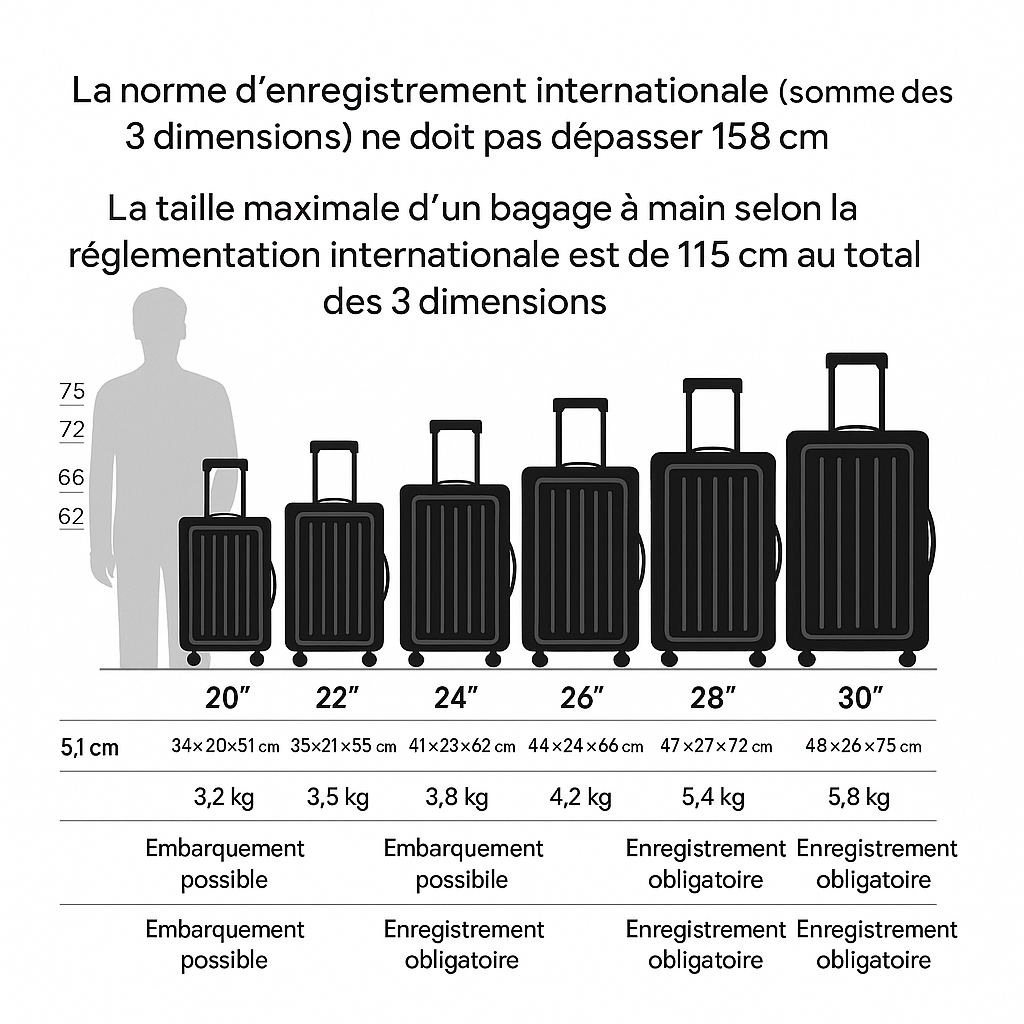 Valise de Voyage en Alliage d'Aluminium-Magnésium