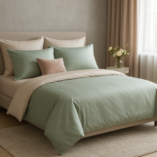 Ensemble Housse de Couette de Luxe 100 % Bambou – 3 Pièces