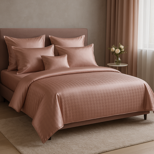 Parure de Lit 4 Pièces 100 % Bambou Lyocell – Gris