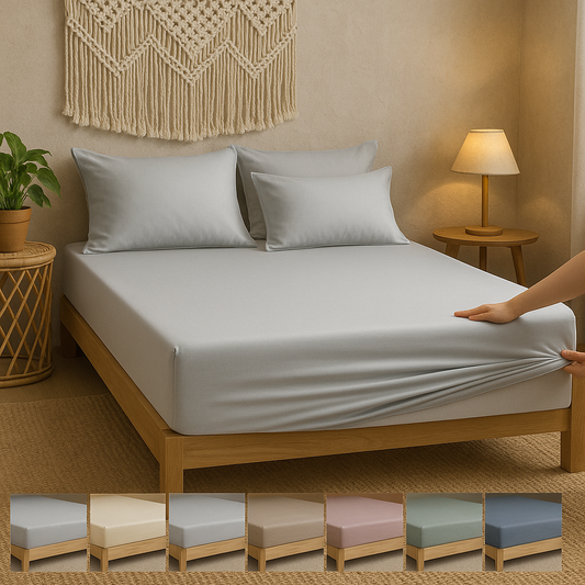 Drap-Housse Haute Qualité 100 % Bambou (Double, Queen, King)