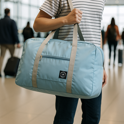 Sac de voyage pliable adaptable sur valise trolley