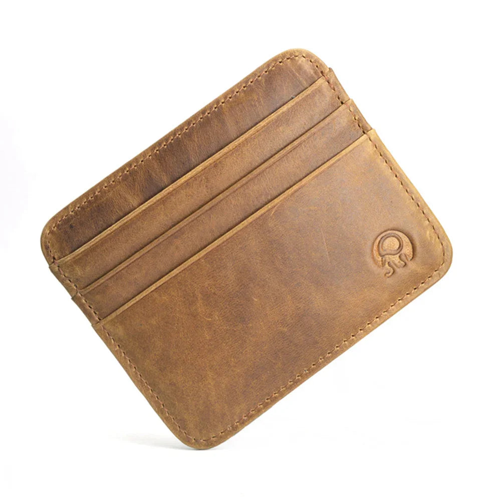 Étui en Cuir de Vachette pour Cartes de Crédit - Porte-Cartes Slim pour Homme 22