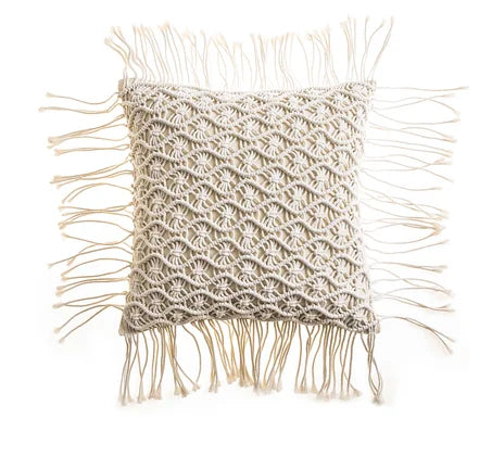 Variant image for Housse de Coussin en Macramé Artisanale 40x40 cm en Coton - Design Bohème Élégant pour Intérieur et Extérieur-20