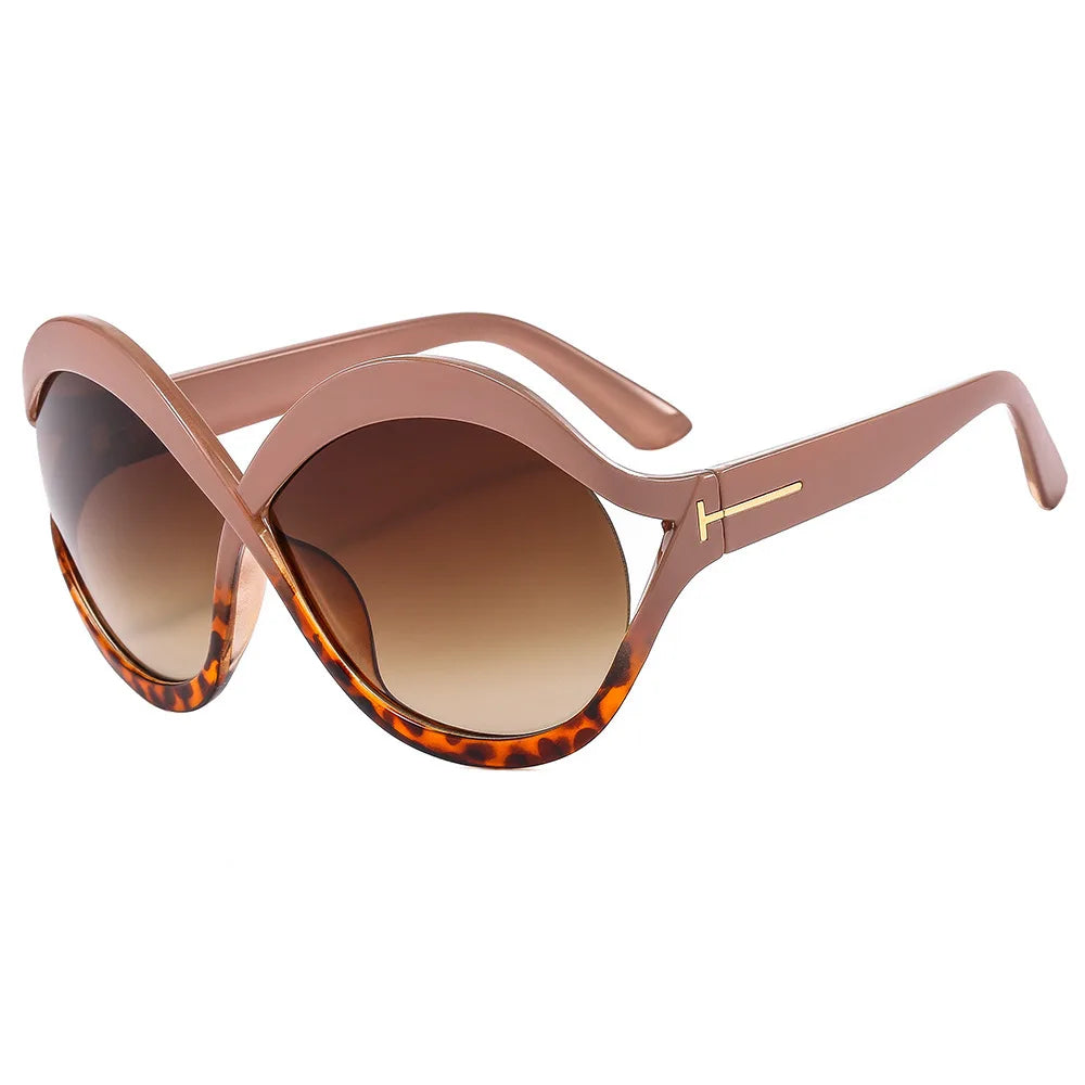 Lunettes De Soleil Ronde Surdimensionnées Femme UV400 - Design Élégant et Léger 6