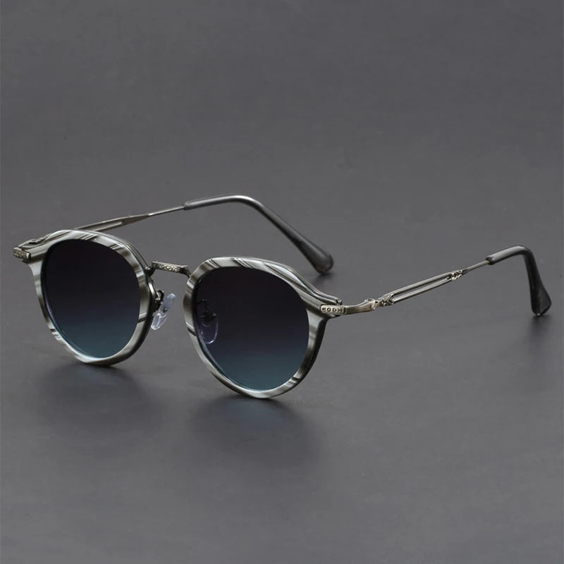 Lunettes de Soleil Ronde en Métal avec Protection UV400 – Lunette de Soleil Vintage et Légère pour Homme et Femme 5