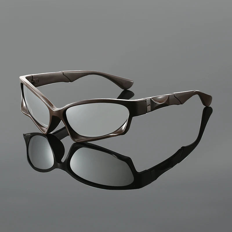 Lunettes de soleil futuristes UV400, légères et résistantes aux impacts pour homme et femme, ajustement enveloppant pour confort toute la journée 1