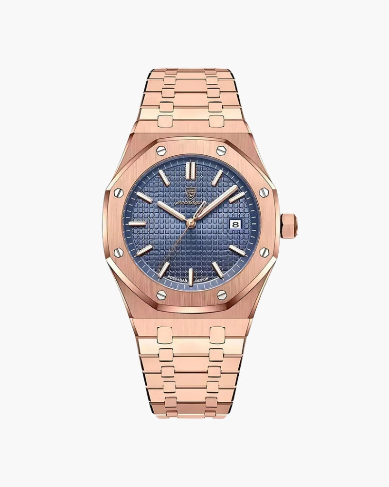 Montre Élégante Femme avec Cadran Bleu, Noir, Argent ou Rose – Résistante à l'Eau, Mouvement Quartz 0