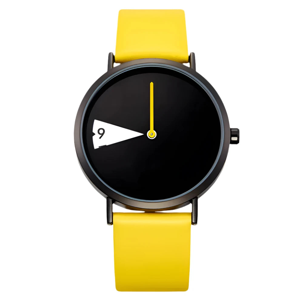 Montre Femme Créative en Cuir Jaune - Élégante et Durable pour Toutes Occasions 0