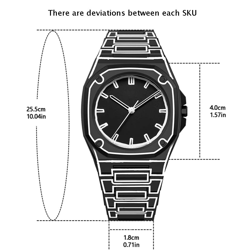Montre Homme 3D avec Bracelet en Silicone Durable et Résistance à l'Eau 3ATM – Confort Optimal et Design Unique 4