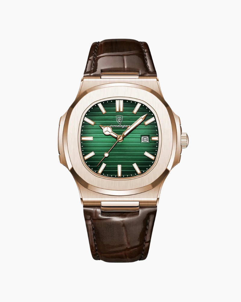Montre Homme Cuir Lisbon avec Chronographe – Boîtier Acier Inoxydable 41MM, Bracelet Montre Cuir Élégant 1