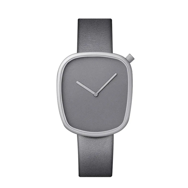 Montre Homme Minimaliste Ultra Fine en Cuir Noir - Élégance Intemporelle 10