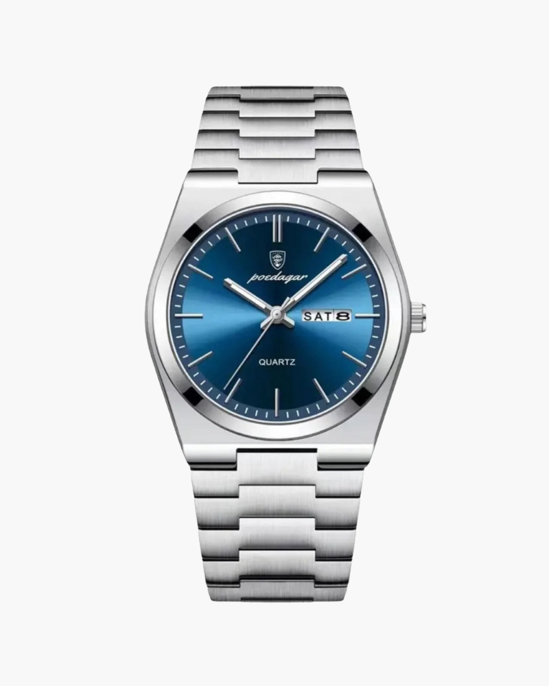 Montre Homme Quartz Marine en Acier Inoxydable – Élégance Sportive avec Chronographe et Résistance à l'Eau 1