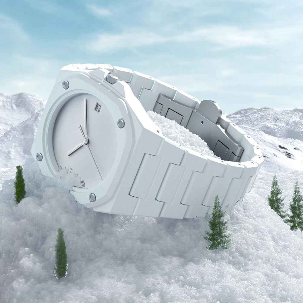 Montre Minimaliste Homme avec Effet 3D et Résistance à l'Eau 3ATM – Design Élégant et Léger 3