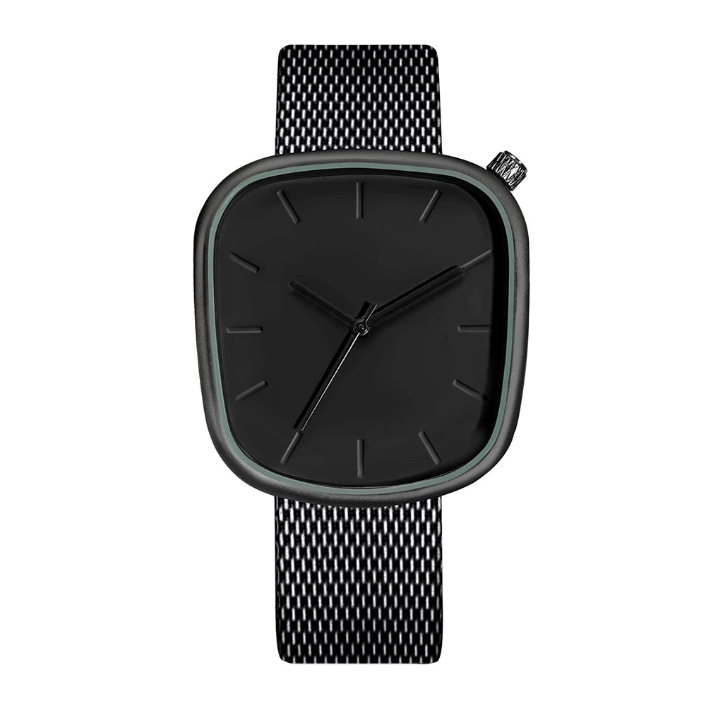 Montre Minimaliste Unisexe Quartz Carrée Noir et Blanc - Élégante et Fonctionnelle 9