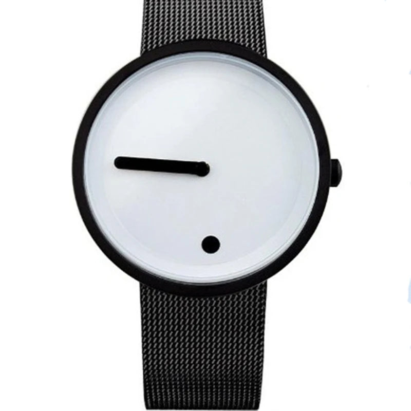 Montre Quartz Ronde UTHAI - Élégance Simple en Cuir pour Homme et Femme 0