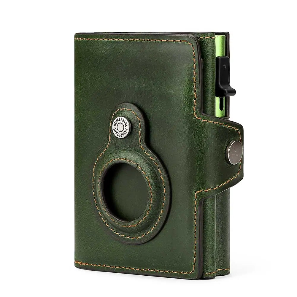 Portefeuille Homme Cuir de Vachette avec Protection RFID et Support Apple AirTag 12