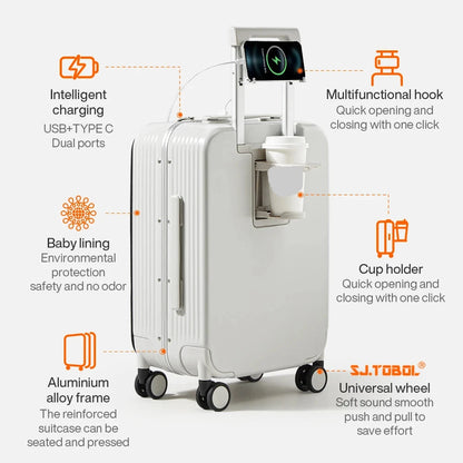 Valise à cadre en aluminium bagage