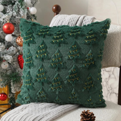 Housse de coussin décorative en velours côtelé