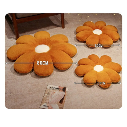 Coussin Marguerite en Nouvelle Fourrure de Lapin
