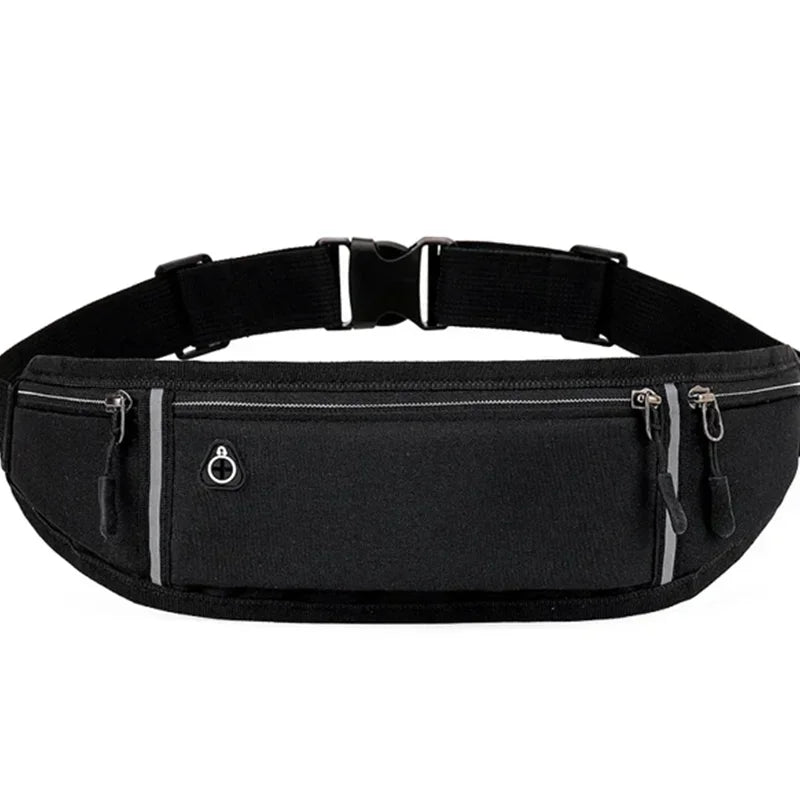 Sac Banane Sportif Noir pour Femme et Homme en Toile Durable – Sac Multi-usage Léger et Pratique pour Sport et Quotidien