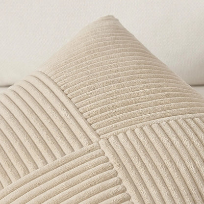 Housse de coussin décorative en velours côtelé
