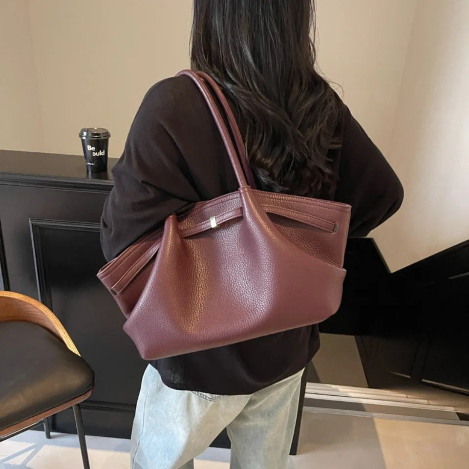 Sac À Main Femme Cuir PU Rétro Y2K Avec Poignées Courtes - Sac Fourre-Tout Élégant 1