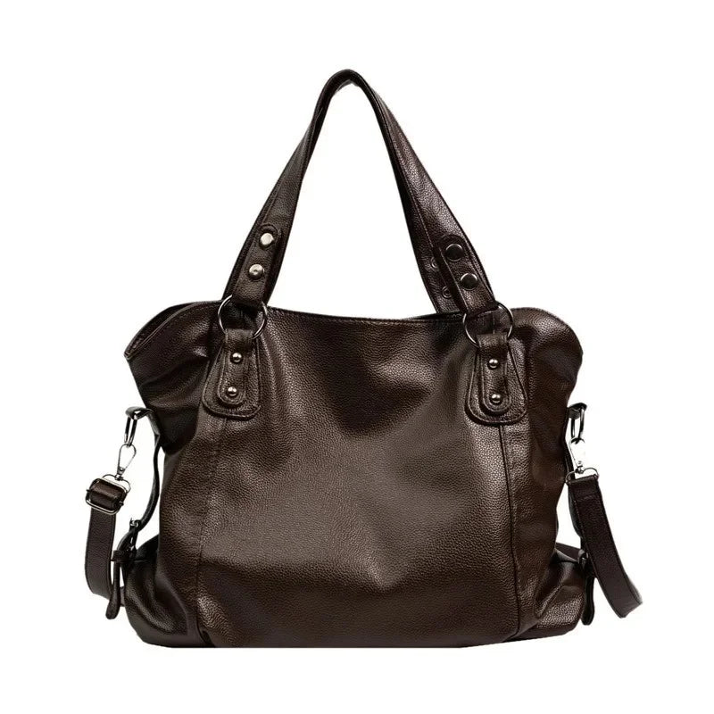 Sac À Main Femme Cuir PU Souple - Sac Bandoulière Tendance Multi-Compartiments 5