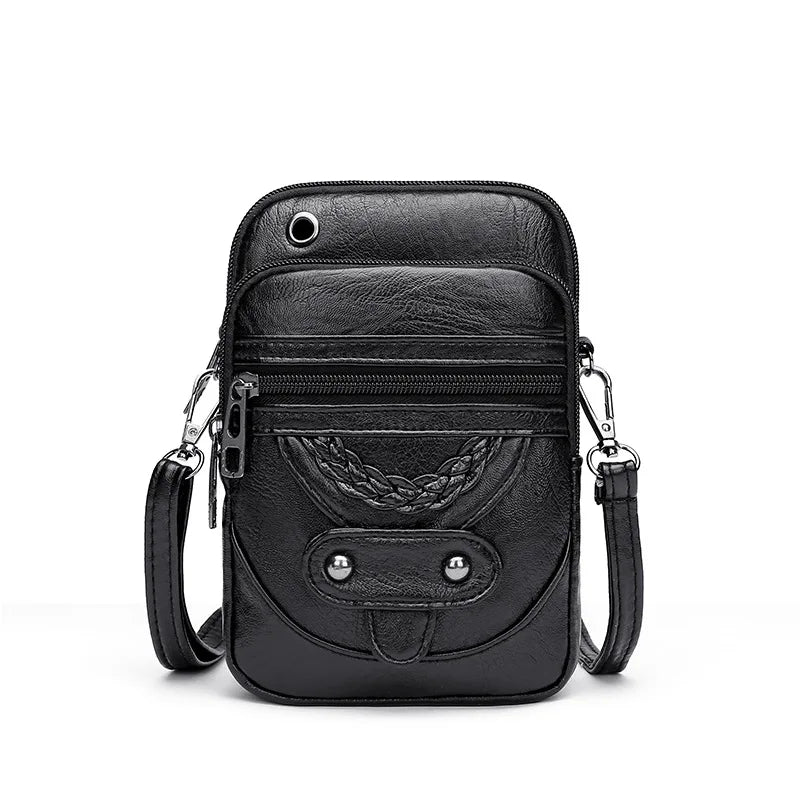 Sac Bandoulière Femme Vintage Cuir PU Doux - Sac à Main Multifonctionnel 6