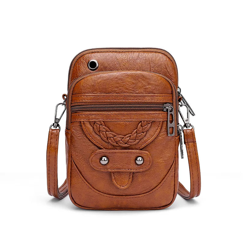 Sac Bandoulière Femme Vintage Cuir PU Doux - Sac à Main Multifonctionnel 7