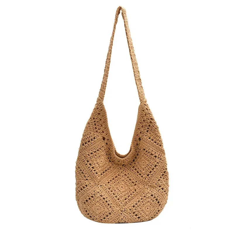 Sac Bandoulière Femme en Coton Tissé - Design Tendance et Grande Capacité 5