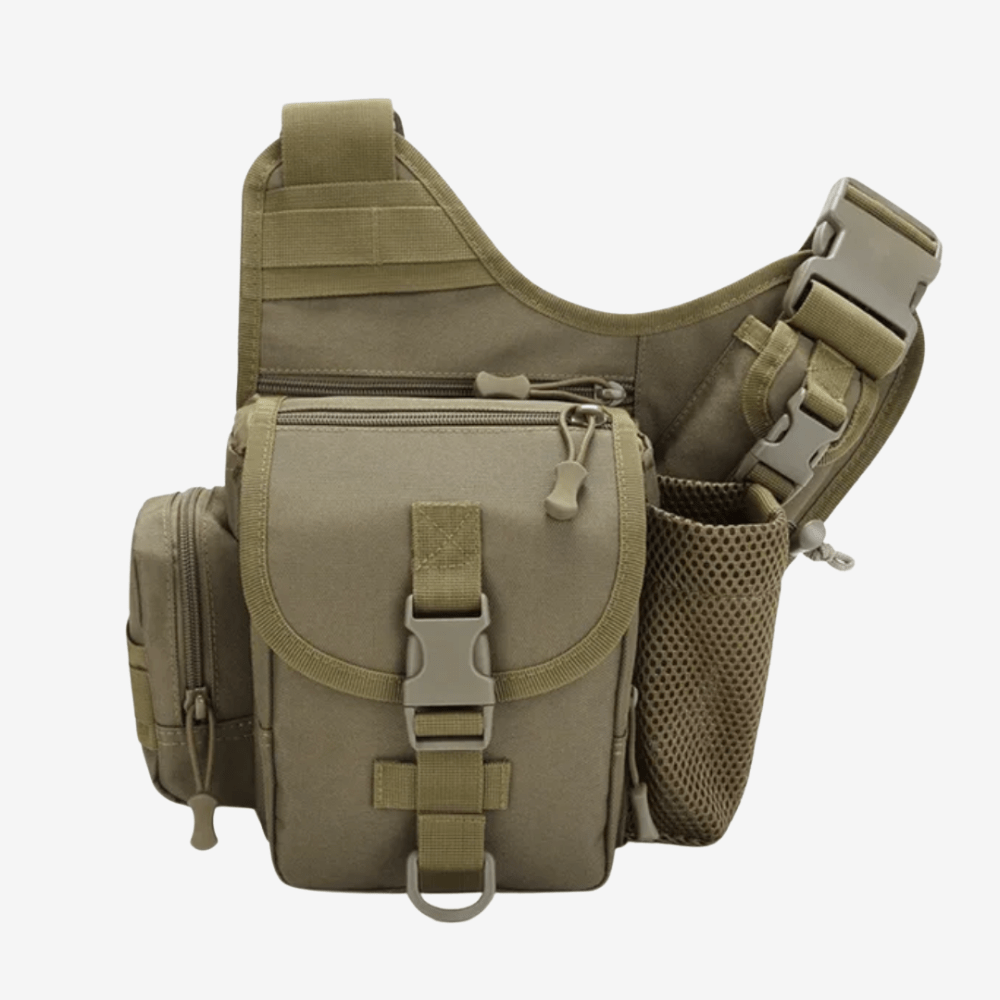 Sac Bandoulière Homme Imperméable en Tissu Oxford – Léger et Résistant pour Activités de Plein Air, Sangle Ajustable et Système MOLLE