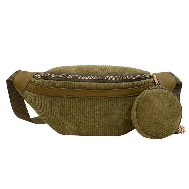 Sac à Bandoulière Velours Côtelé Femme - Grand Capacité et Polyvalent 4