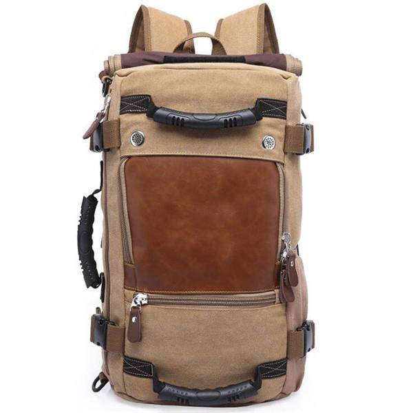 Sac à Dos Homme Polyvalent en Toile avec Options de Transport, Durable et Confortable pour Voyage et Randonnée - 35L