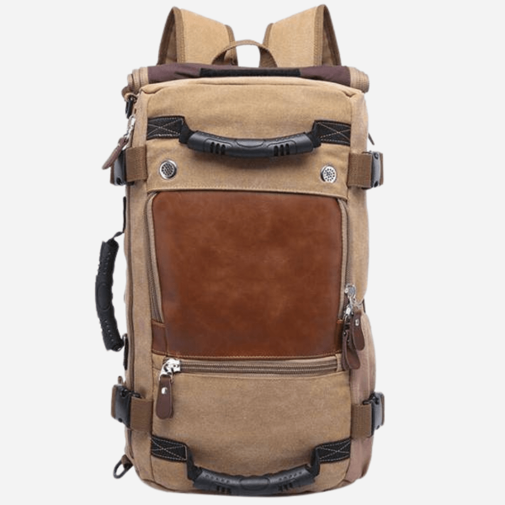 Sac à Dos Homme Polyvalent en Toile avec Options de Transport, Durable et Confortable pour Voyage et Randonnée - 35L