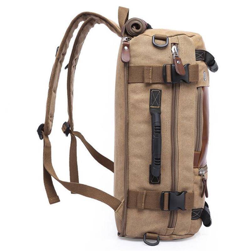 Sac à Dos Homme Polyvalent en Toile avec Options de Transport, Durable et Confortable pour Voyage et Randonnée - 35L