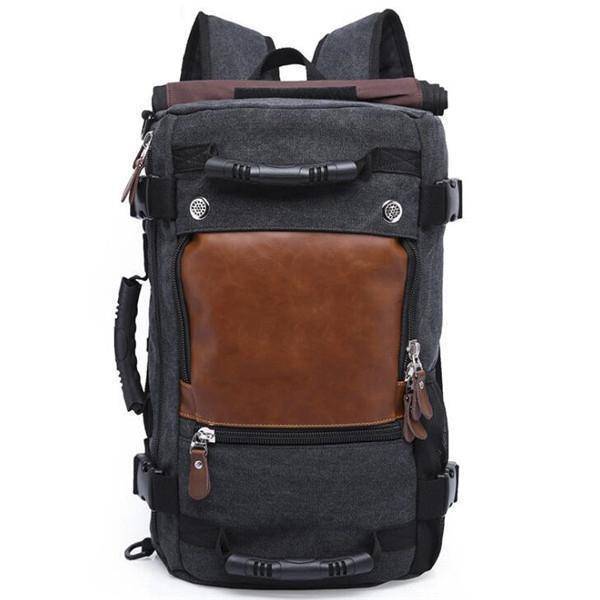 Sac à Dos Homme Polyvalent en Toile avec Options de Transport, Durable et Confortable pour Voyage et Randonnée - 35L