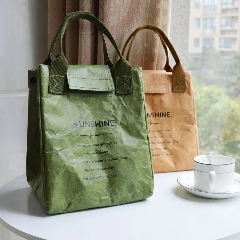 Sac à Lunch Isotherme Imperméable en Aluminium - Sac Lunch Box Pratique pour Bureau et Étudiants 2