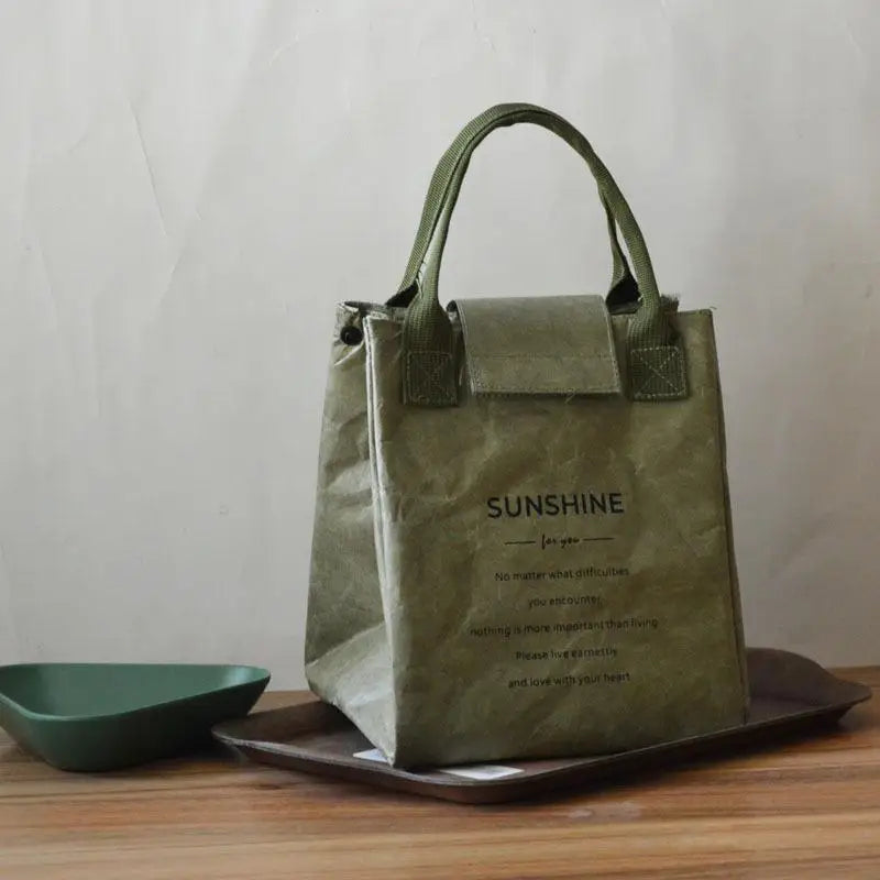 Sac à Lunch Isotherme Imperméable en Aluminium - Sac Lunch Box Pratique pour Bureau et Étudiants 4